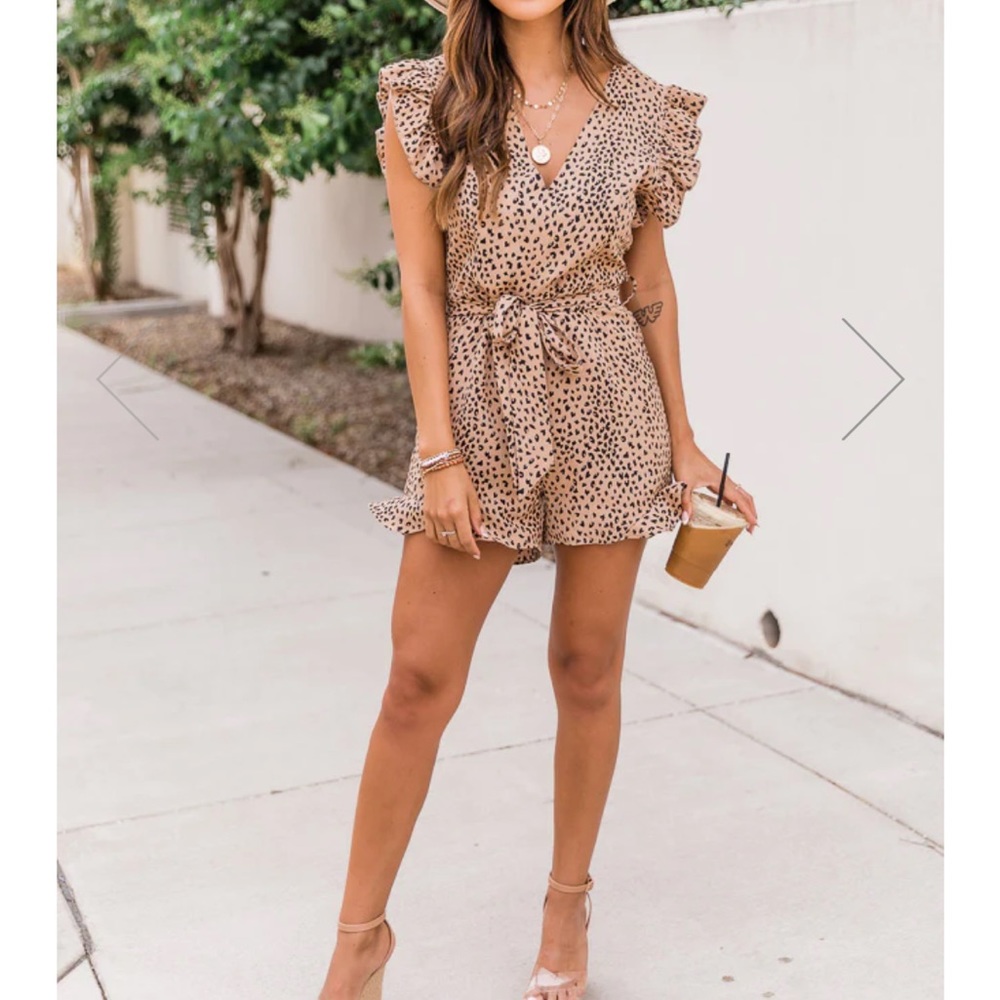 Leopard Print Romper - image 3